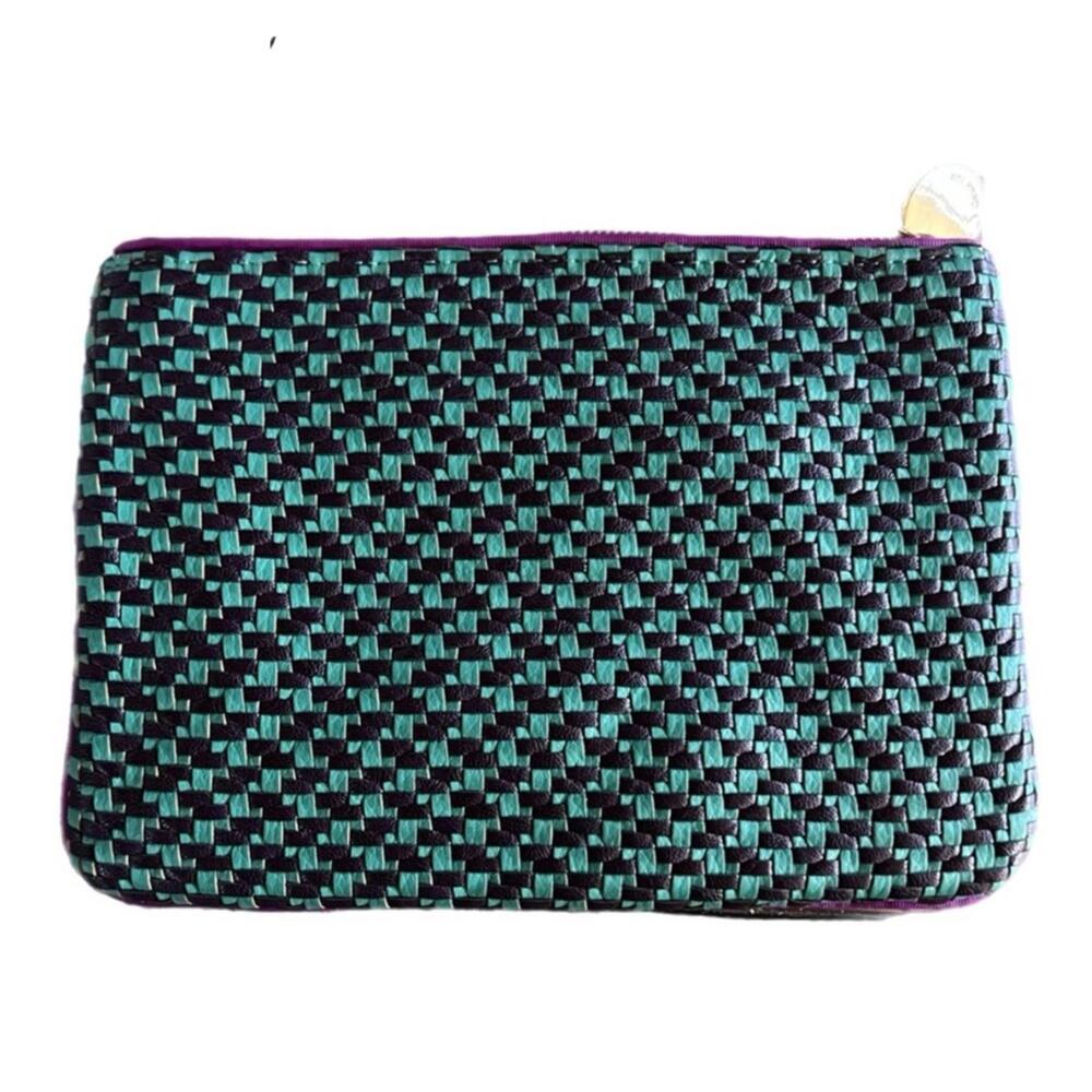 Deux Lux Clutch in Purple and‎ Navy